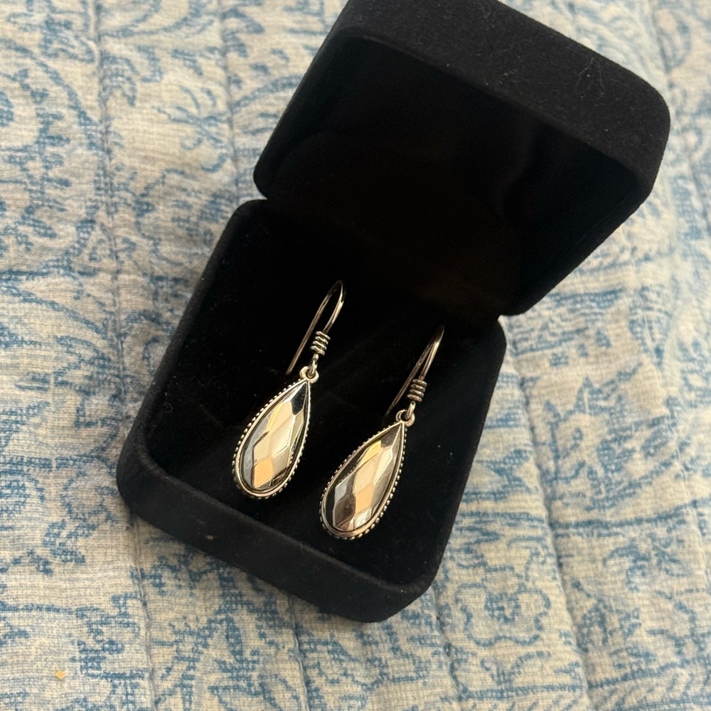 Lagos Sterling Silver Faceted Teardrop Earrings